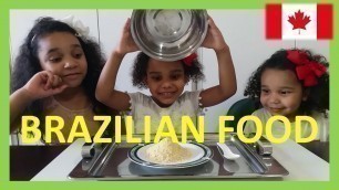 'Canadian children try brazilian food / Crianças canadenses experimentam comida brasileira'