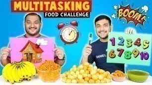 'MULTITASKING FOOD EATING CHALLENGE | Funny Pani Puri & Noodles Challenge | Viwa Food World'