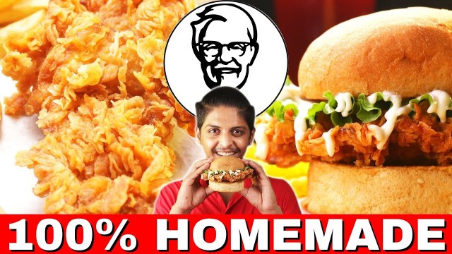 'KFC Chicken Recipe in Tamil | KFC Chicken Burger in Tamil | KFC Chicken in Tamil Zinger Burger'