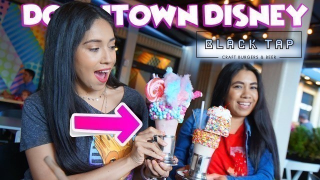 'NEW! Check Out These CRAZY Shakes at DownTown Disney | Black Tap Restaurant'