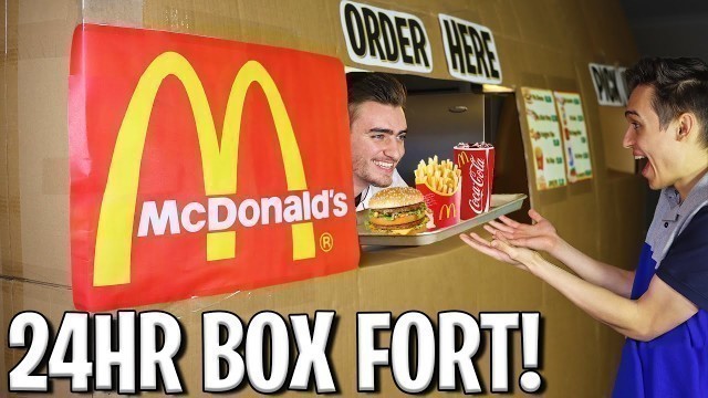 'I OPENED A 24 HOUR McDONALD\'S BOX FORT! 