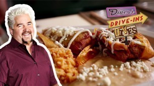 'Guy Fieri Eats Pork Tamales | Diners, Drive-Ins and Dives | Food Network'