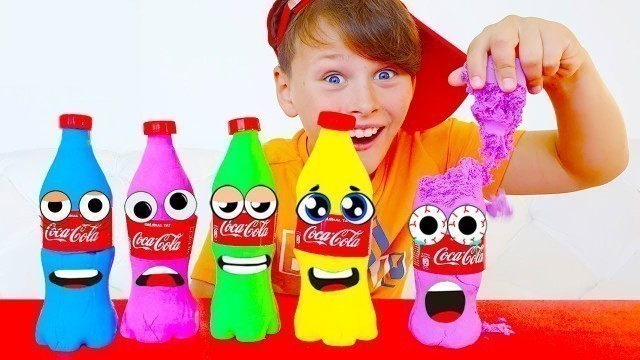 '동기 부여 모래로 무지개 음식장난감 만들기 making color food toys | Collection best stories for Kids'