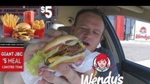 'Wendy\'s ☆GIANT JR. BACON CHEESEBURGER☆ Food Review!!!'