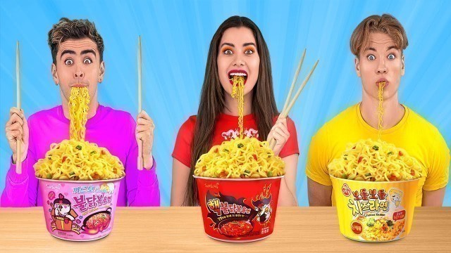 'NO HANDS VS ONE HAND VS TWO HANDS || Eating Challenge! Funny FOOD Situations by 123 GO! CHALLENGE'