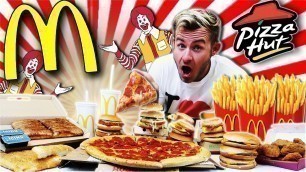 'THE ULTIMATE McPIZZA FAST FOOD CHALLENGE! (15,000+ CALORIES)'