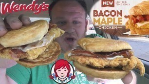 'Wendy\'s ☆BACON MAPLE CHICKEN SANDWICH☆ Food Review!!!'