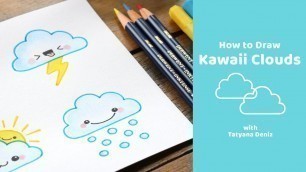 'How to Draw Kawaii Clouds 4 Different Ways'