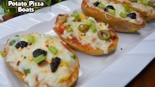 'Potato Boats Pizza Recipe | Easy Recipe | Simple & Unique Recipe | By Food Mania'