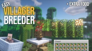 'Smallest Fully Automatic Villager Breeder! +Extra Food!'