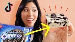 'Trying TIK TOK Food Hacks with OREOS! TikTok Oreo Recipes Tested'