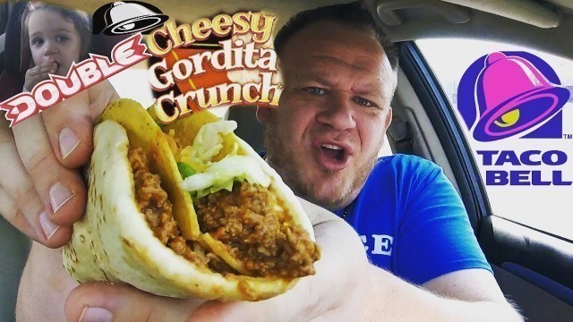 'Taco Bell ☆DOUBLE CHEESY GORDITA CRUNCH☆ w/BabyBigBites Food Review!!!'