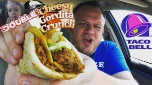 'Taco Bell ☆DOUBLE CHEESY GORDITA CRUNCH☆ w/BabyBigBites Food Review!!!'