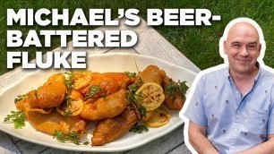 'Michael Symon\'s Crispy Beer-Battered Fish | Symon\'s Dinners Cooking Out | Food Network'