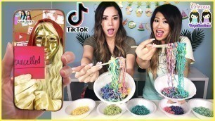 'We Make TikTok Rainbow Tie Dye Noodles! TikTok Master Made us!'