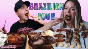 'Mukbangers Eating BRAZILIAN FOOD'