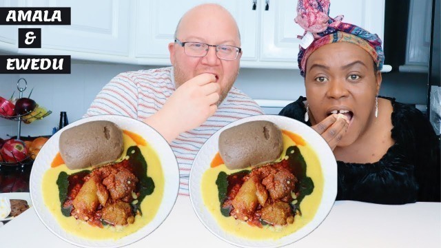 'SCOTTISH HUSBAND TRIES NIGERIAN FOOD- AMALA AND EWEDU!'