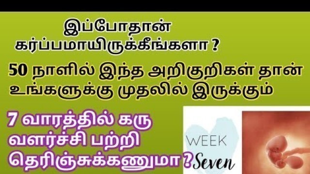 'Early pregnancy symptoms in tamil | 7 weeks pregnancy symptoms in tamil | 7 weeks fetus development'