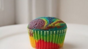 'DIY: How To Make Tie Dye Cupcake or Rainbow Cupcake - Easy Cake Recipes'