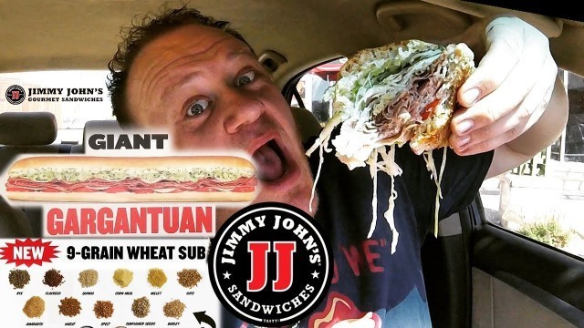 'Jimmy John\'s ☆16\" GIANT 9-GRAIN GARGANTUAN SUB☆ Food Review!!!'