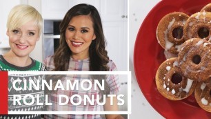 'Baked Cinnamon Roll Donuts | Collab with Brandi Milloy & POPSUGAR Food'