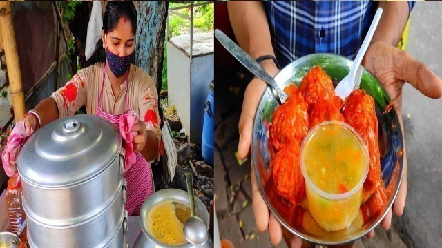 'Hard Working Woman Selling Momos ( Gravy Momos ) | Street Food India | Yummy Momo'