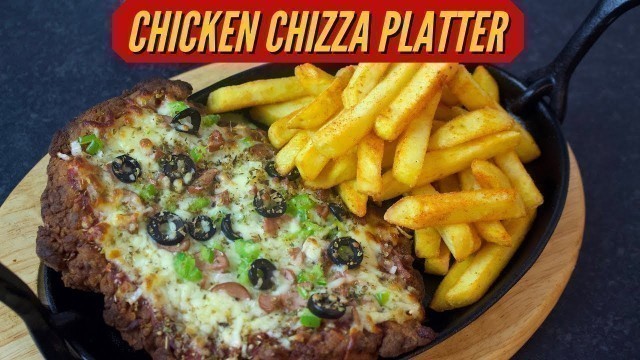 'Chicken Chizza Platter || Chizza Recipe || KFC Recipe in Urdu | Hindi By Cook With Faiza'