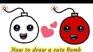 'HOW TO DRAW A CUTE BOMB || CUTE DRAWINGS || #howtodraw || Small cute kawaii Drawings || Draw Cute ||'