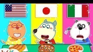 'Wolfoo Plays Food From Different Countries Challenge | Wolfoo Channel Kids Cartoon'