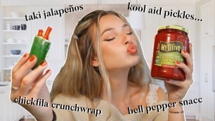 'trying viral tiktok food hacks + ASMR kinda'