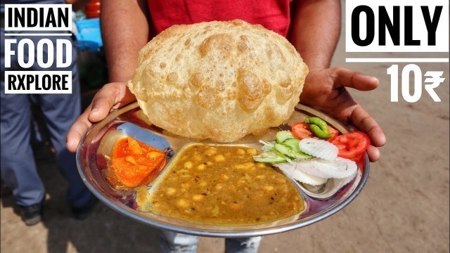 'World\'s Cheapest Chhole Bhature Only 10₹ | Indian Street Food'