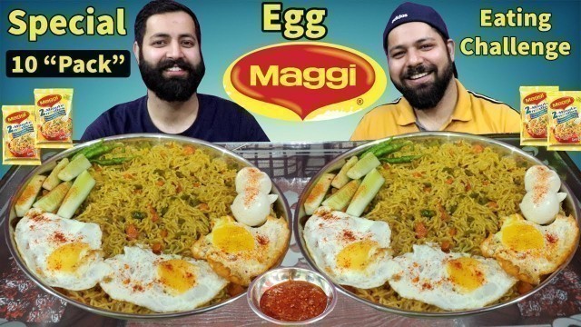 'EGG MAGGI EATING CHALLENGE | Special Maggi Eating Competition | Indian Street Food Eating Challenge'