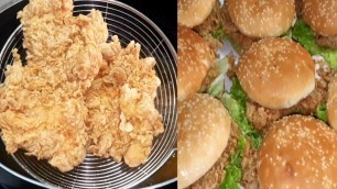 'KFC Style Zinger Burger Recipe/ Crunchy Chicken Burger Recipe/ Crispy Zinger Burger KFC  Style'