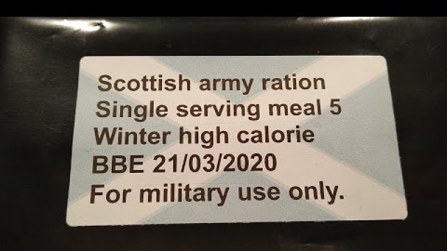 'Scottish army ration (MRE) with radioactive heater.'