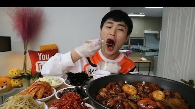 '꽃돼지 행복한찜닭 환장간장찜닭 밥도둑 먹방[korean food]mukbang Eating show'