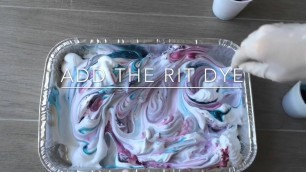 'DIY Tie dye shoes with shaving cream 扎染帆布鞋'