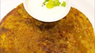 'Very easy and simple besan Masala paratha food recipe with crud made by PJB FOOD'