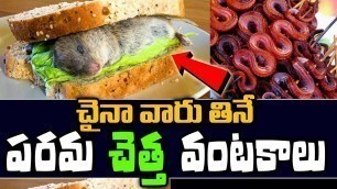 'Interesting Food Habits in China | Most Unusual Food Habits In China in Telugu | Telugu Ammayi'