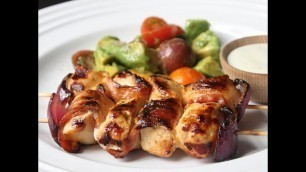 'Bacon Ranch Chicken Skewers - Grilled Bacon Chicken Skewers'