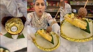 'Gold Plated Ferrero Rocherr Chocolate Paan ! Indian Street Food #shorts'