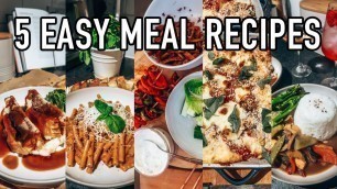 '5 RECIPES FOR DINNER | EASY AUTUMNAL MEAL IDEAS | VEGETARIAN WEEKNIGHT MEALS'