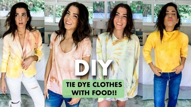 'DIY: How To Tie-Dye Clothes w/ FOOD!! (Avocado, Turmeric, Berries!)'