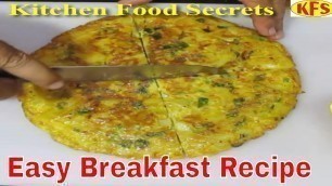 'Easy Breakfast Recipe | Potato Omelette Recipe | Easy Snacks Recipe by Kitchen Food Secrets'