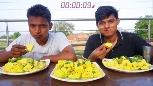 'Gujarat Special Dhokla Eating Challenge | Dhokla Eating Competition | Gujarat Food Challenge'