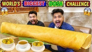 'WORLD\'S BIGGEST DOSA EATING CHALLENGE IN HYDERABAD | HYDERABAD TOUR | Food Challenge(Ep-394)'