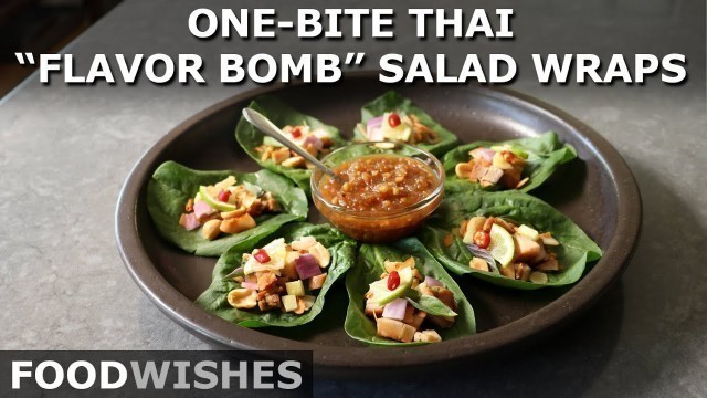 'One-Bite Thai \"Flavor Bomb\" Salad Wraps (Miang Kham) - Food Wishes'