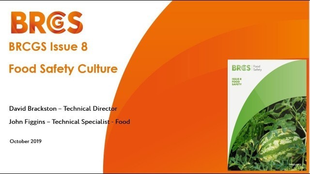 'BRCGS Issue 8 - Food Safety Culture'