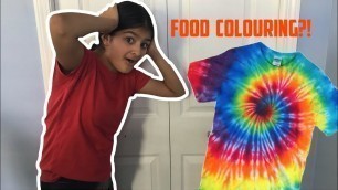 'USING FOOD COLOURING TO TIE DYE MY SHIRT **Crazy Results** | Harleen Vlogz'