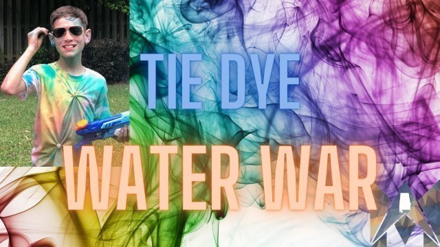 'Family Tie Dye Water War (Squirt Gun Style)'