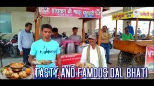 'Rajasthan Famous Food Dal Bati Churma & Chole Kulche | Street Food India | Krishna Vlogs'